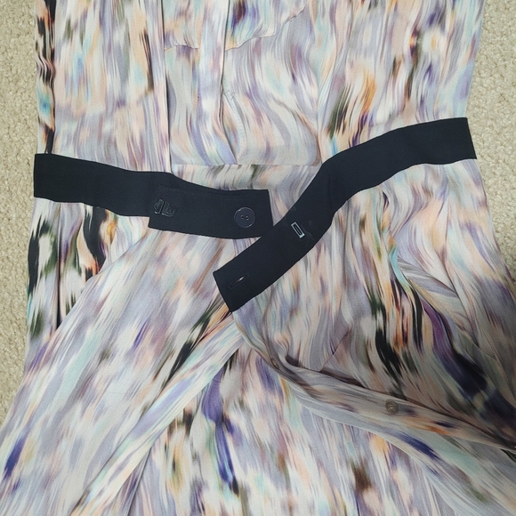 A.L.C Watercolor 100% Silk Maxi Dress 2 - Picture 6 of 8